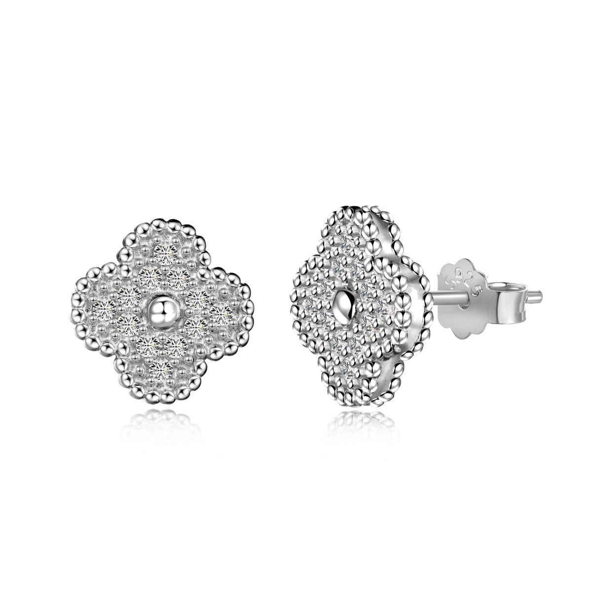 [Spark Jewelry]Four Leaf Clover Fashion Earrings