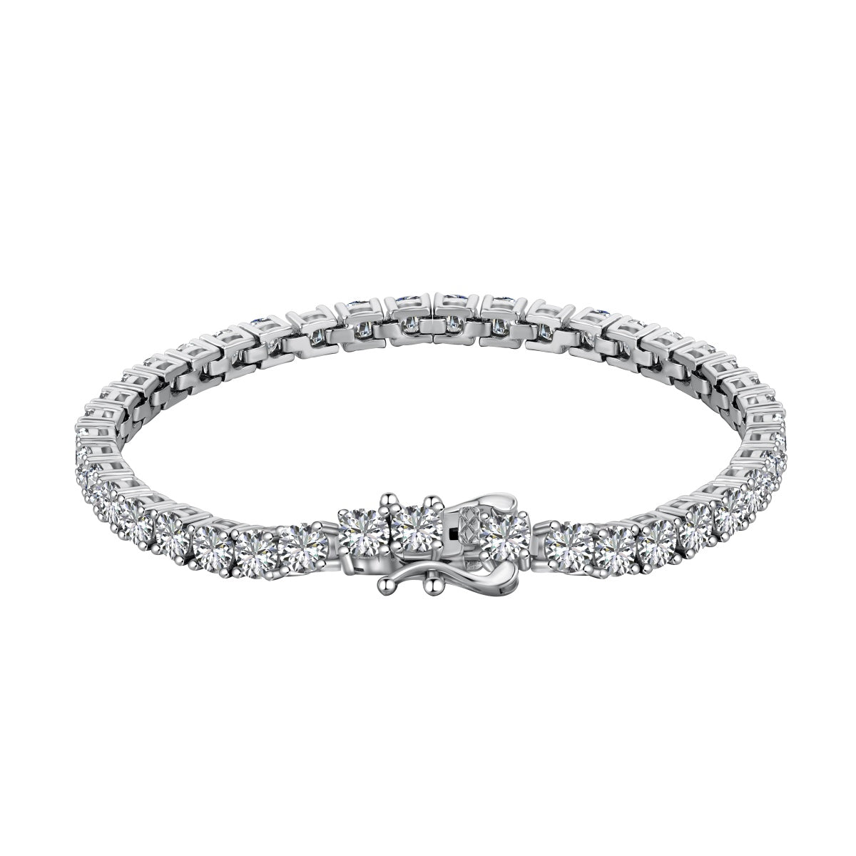 [Spark Jewelry]Luxurious Ornate Round Cut Tennis Bracelet