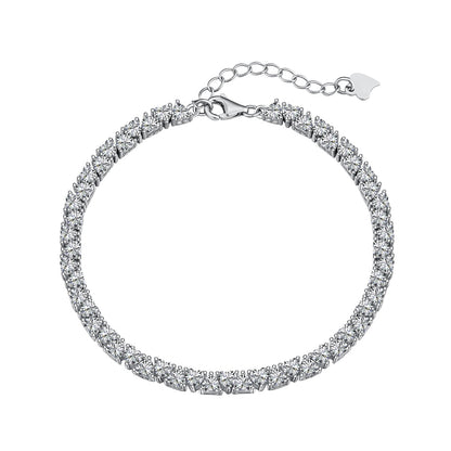 [Spark Jewelry]Dazzling Romantic Heart Shape Lover Bracelet