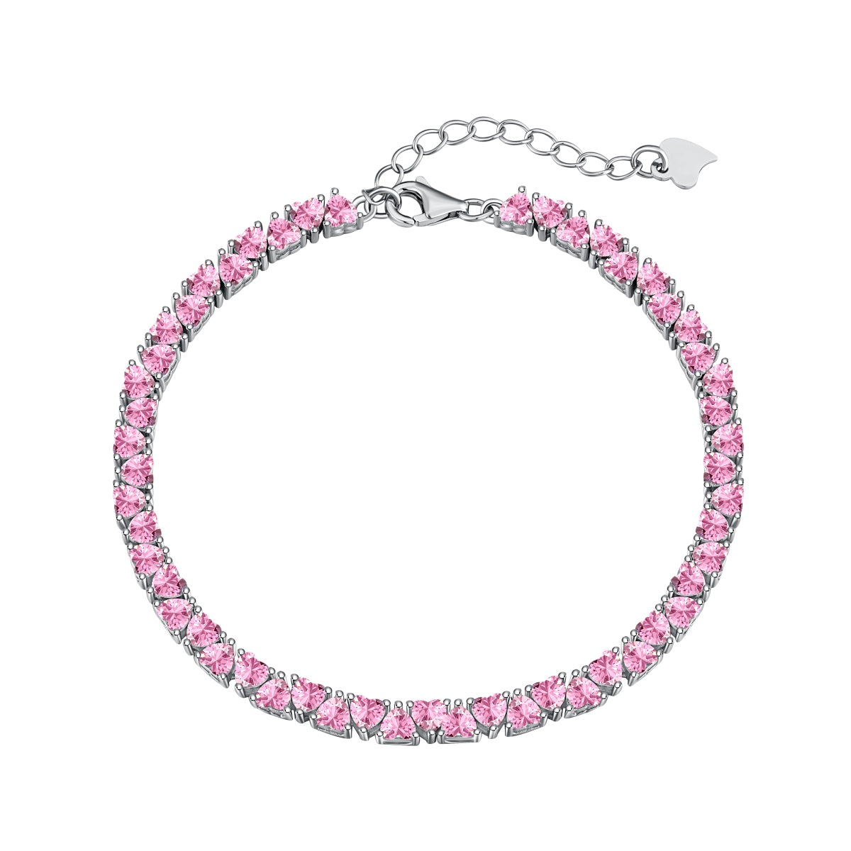 [Spark Jewelry]Dazzling Romantic Heart Shape Lover Bracelet