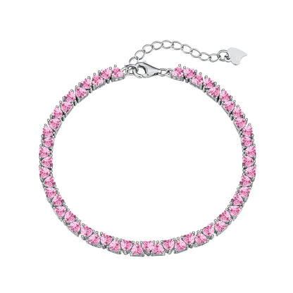 [Spark Jewelry]Dazzling Romantic Heart Shape Lover Bracelet