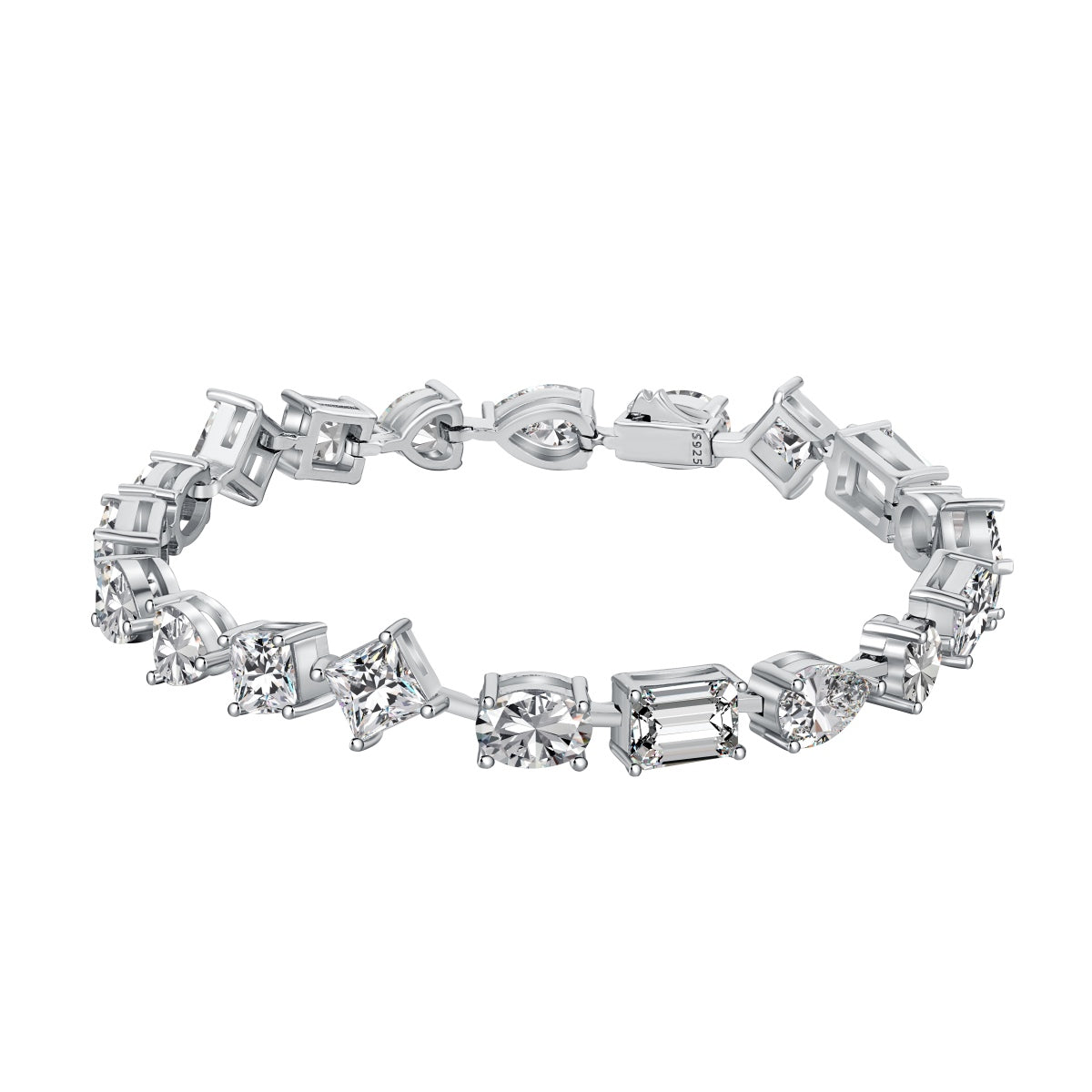 [Spark Jewelry]Unique Exquisite Multi Cut Daily Bracelet