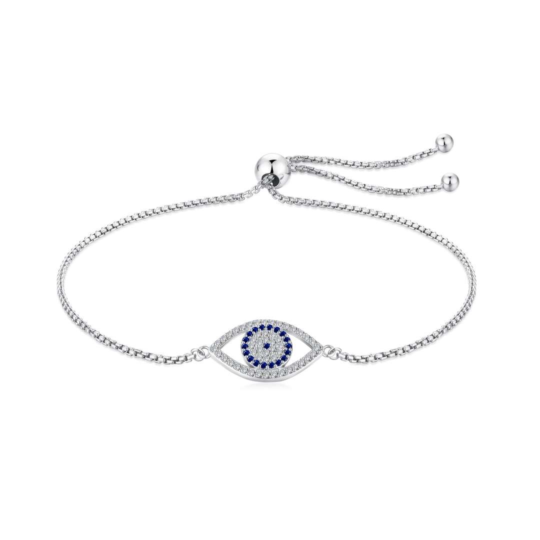 [Spark Jewelry]Dazzling Eye Shape Necklace