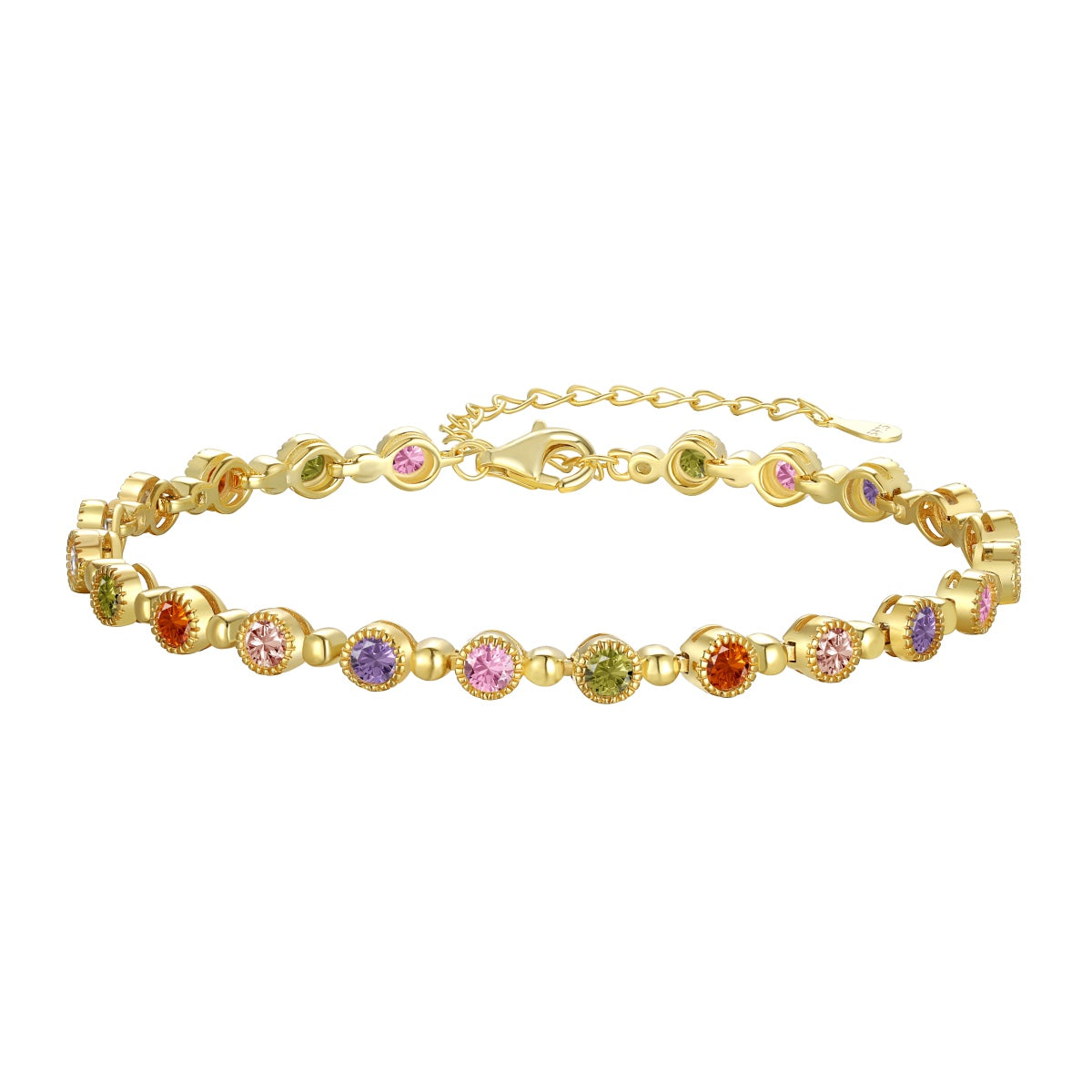 [Spark Jewelry]Sparkling Exquisite Round Cut Party Bracelet