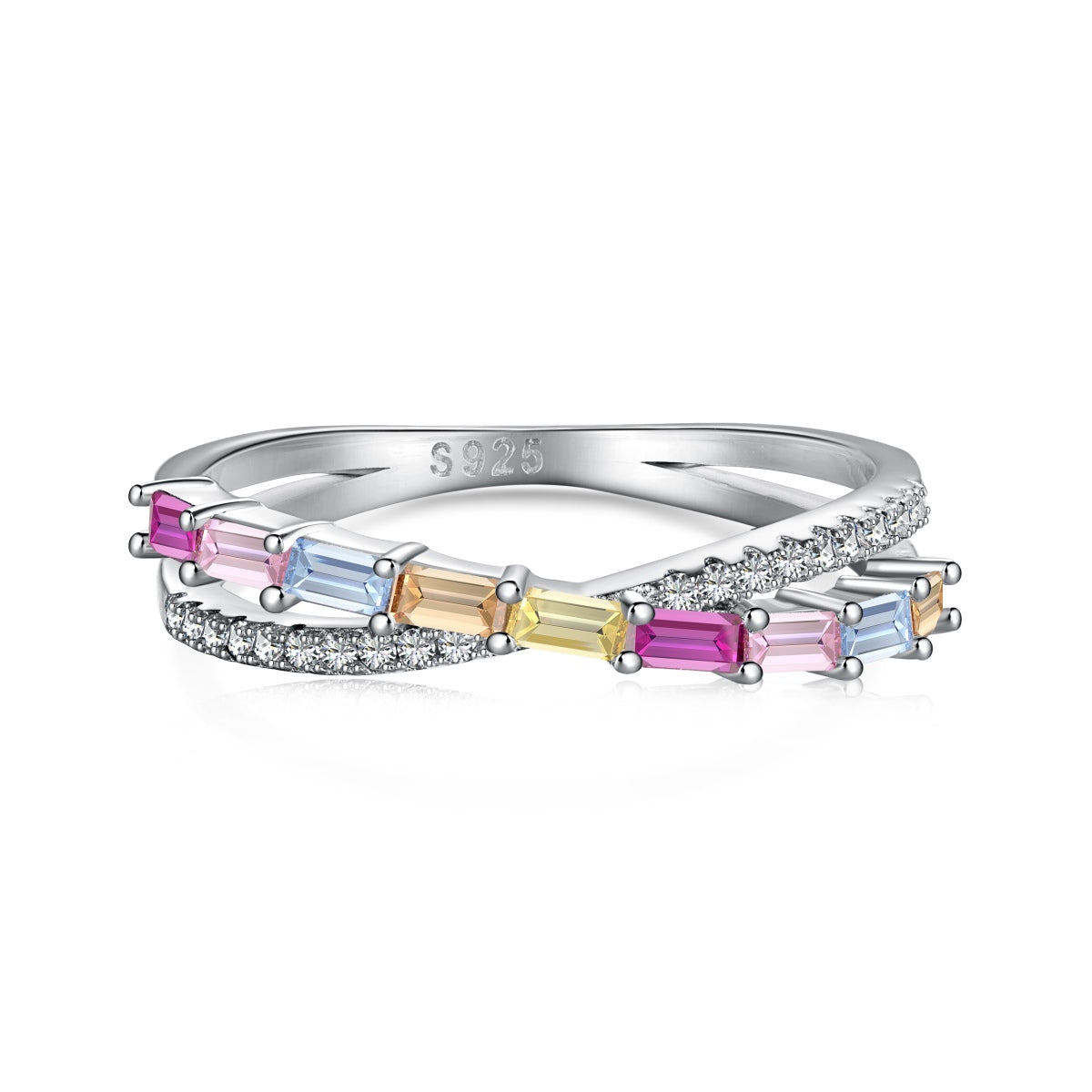 [Spark Jewelry]Energetic Elegant Radiant Cut Party Ring