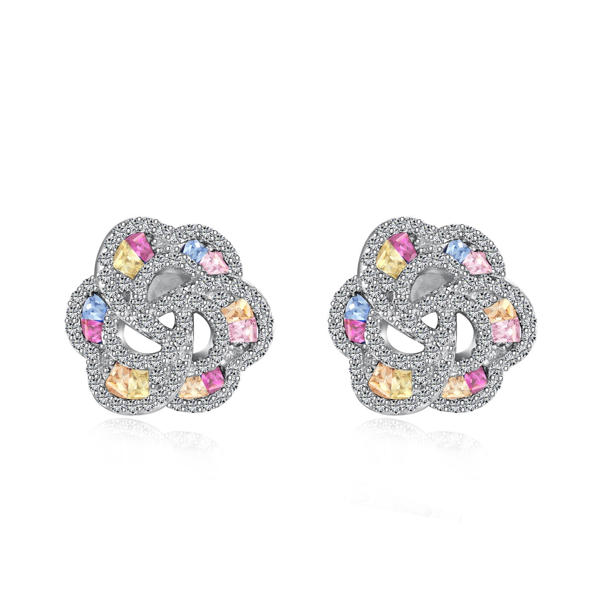 [Spark Jewelry]Exquisite Flower Shape Daily Earrings