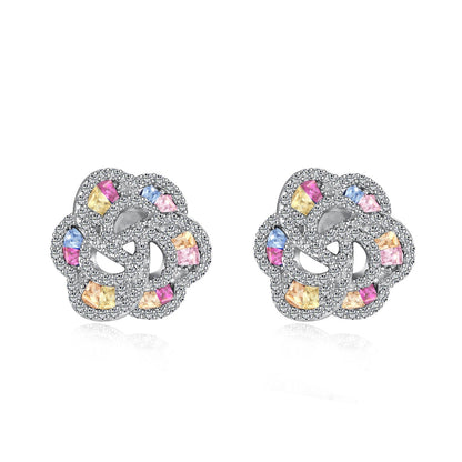 [Spark Jewelry]Exquisite Flower Shape Daily Earrings