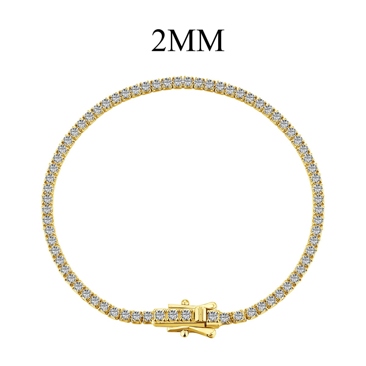 [Spark Jewelry]Radiant Colorful Round Cut Party Bracelet