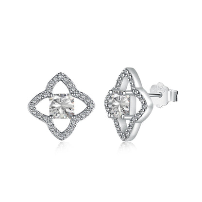 [Spark Jewelry]Elegant Star Shape Princess Cut Daily Earrings