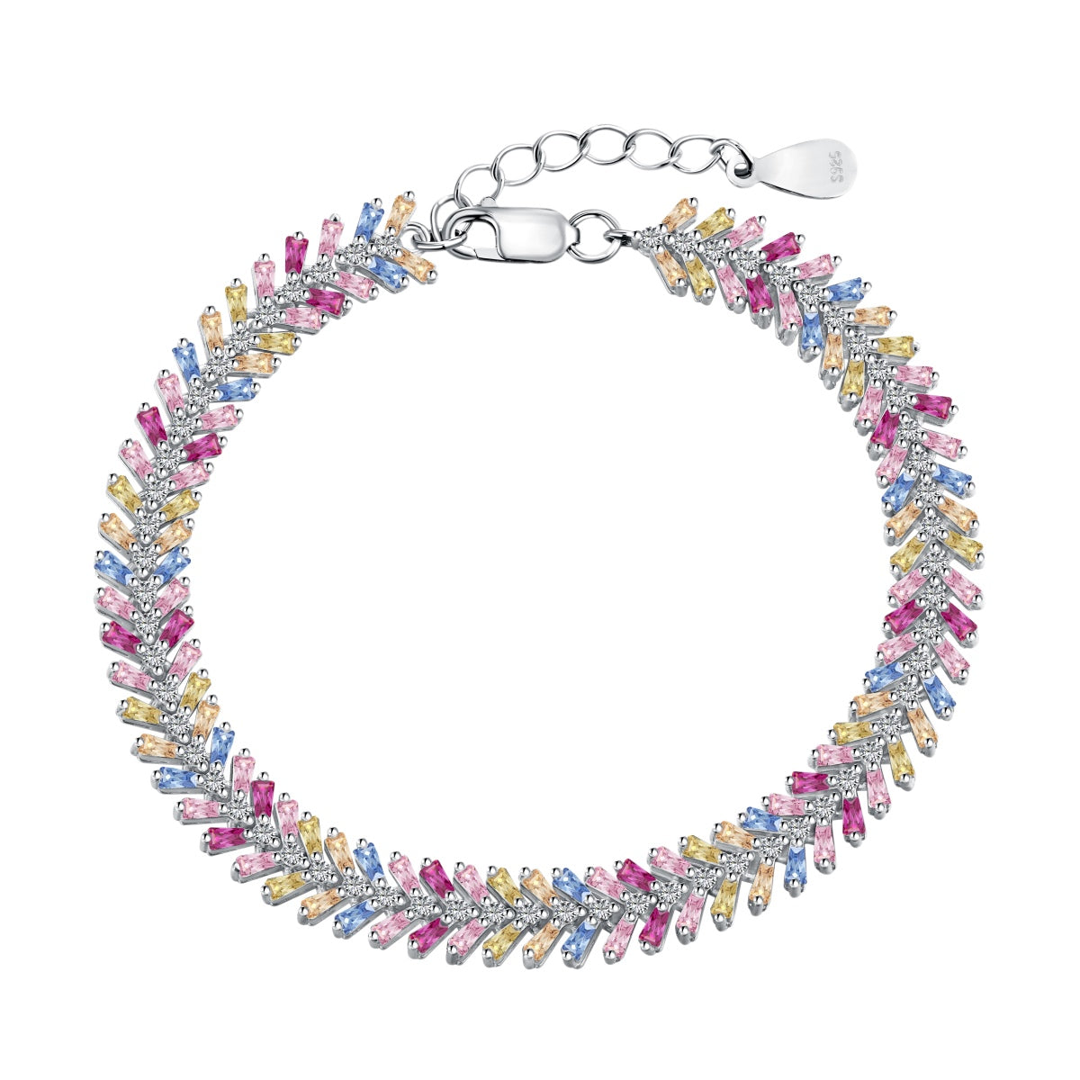[Spark Jewelry]Dainty Radiant Emerald Cut Daily Bracelet