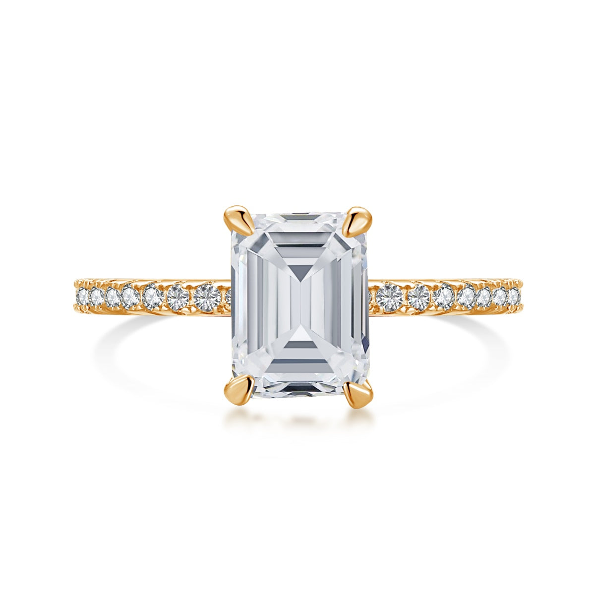 [Spark Jewelry]2.0 Carat Scintillating Ornate Radiant Cut Party Ring