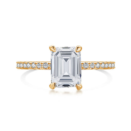 [Spark Jewelry]2.0 Carat Scintillating Ornate Radiant Cut Party Ring