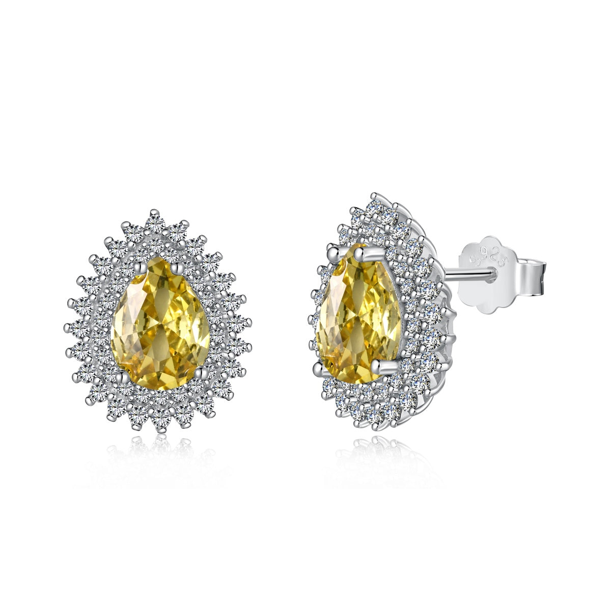 [Spark Jewelry]Delicate Gorgeous Pear Cut Daily Earrings