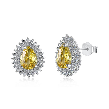 [Spark Jewelry]Delicate Gorgeous Pear Cut Daily Earrings