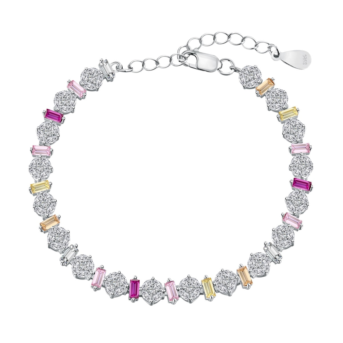 [Spark Jewelry]Radiant Colorful Round Shape Daily Bracelet