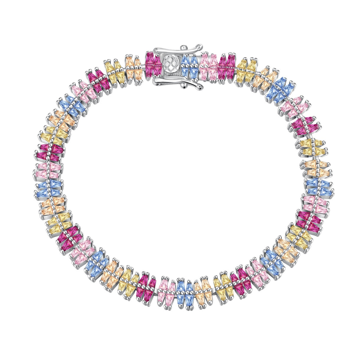 [Spark Jewelry]Sparkling Exquisite Multi Cut Party Bracelet