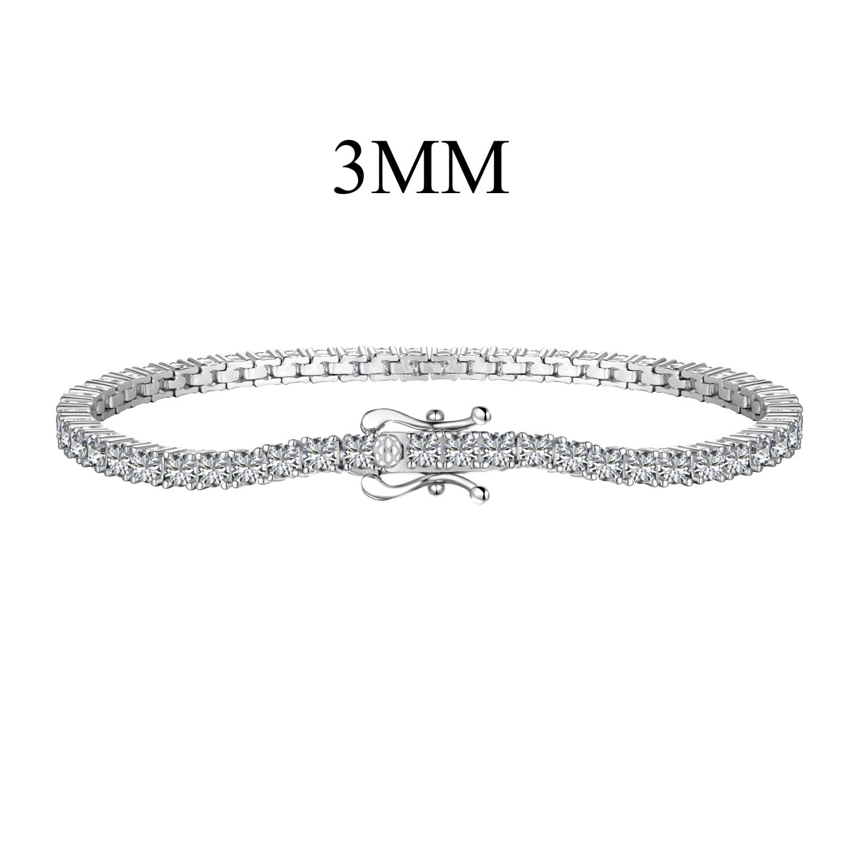 [Spark Jewelry]Dainty Charming Round Cut Tennis Bracelet