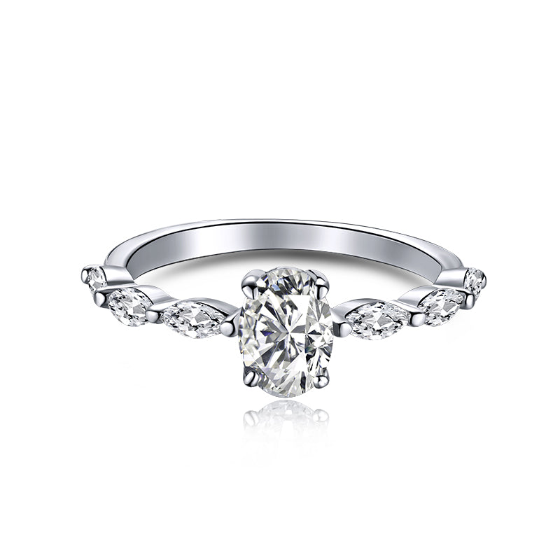 [Spark Jewelry]0.75 Carat Luxurious Vibrant Elongated Cushion Cut Daily Ring
