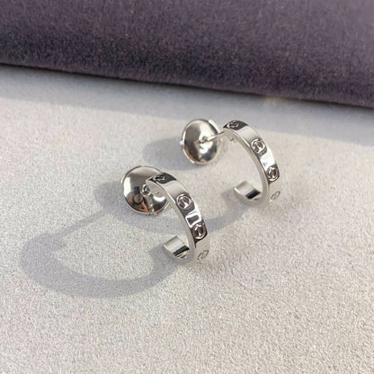 [⭐Spark]LOVE EARRINGS 2.65MM SILVER