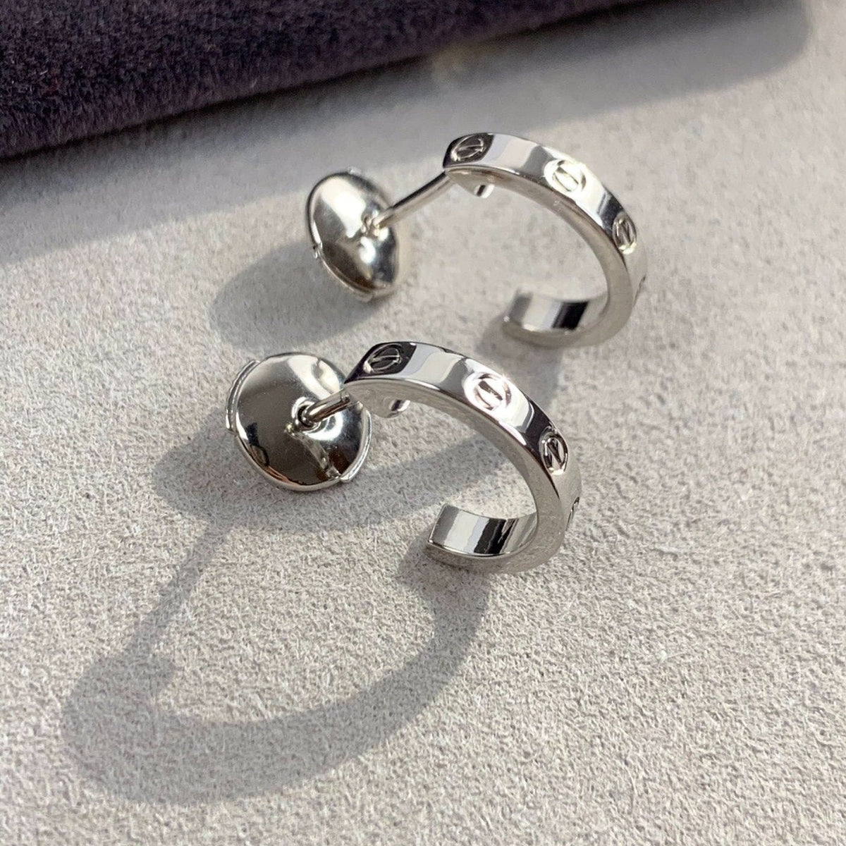 [⭐Spark]LOVE EARRINGS 2.65MM SILVER