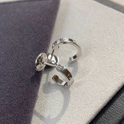 [⭐Spark]LOVE EARRINGS 2.65MM SILVER