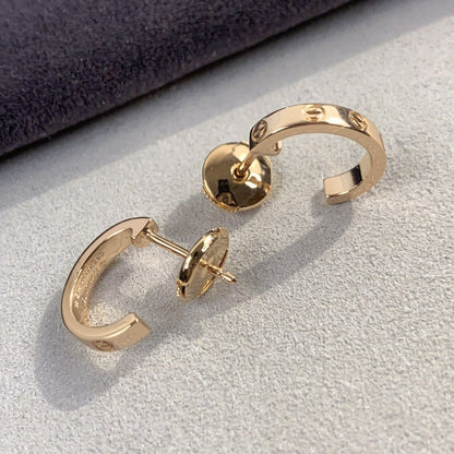 [⭐Spark]LOVE EARRINGS 2.65MM PINK GOLD