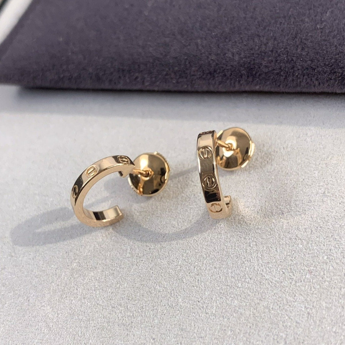 [⭐Spark]LOVE EARRINGS 2.65MM PINK GOLD