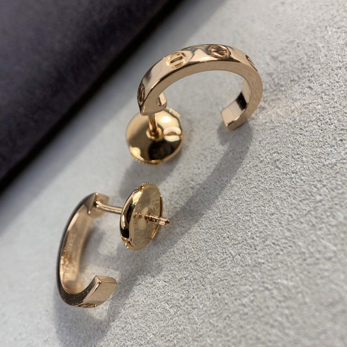 [⭐Spark]LOVE EARRINGS 2.65MM PINK GOLD