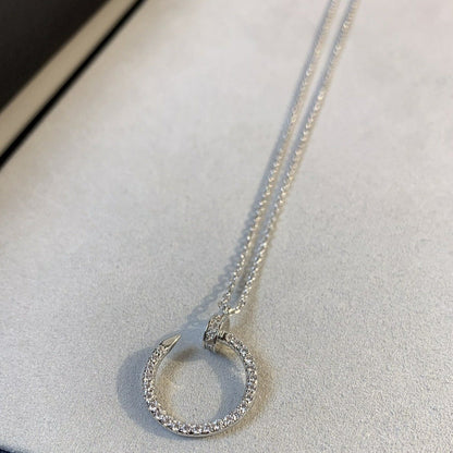 [⭐Spark]JUSTE NECKLACE SILVER DIAMONDS