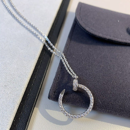 [⭐Spark]JUSTE NECKLACE SILVER DIAMONDS