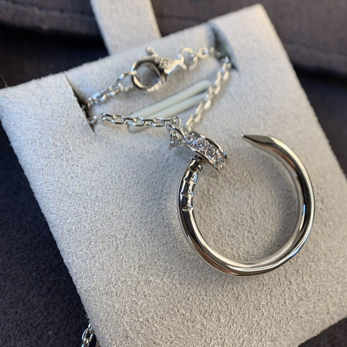 [⭐Spark]JUSTE NECKLACE SILVER DIAMONDS