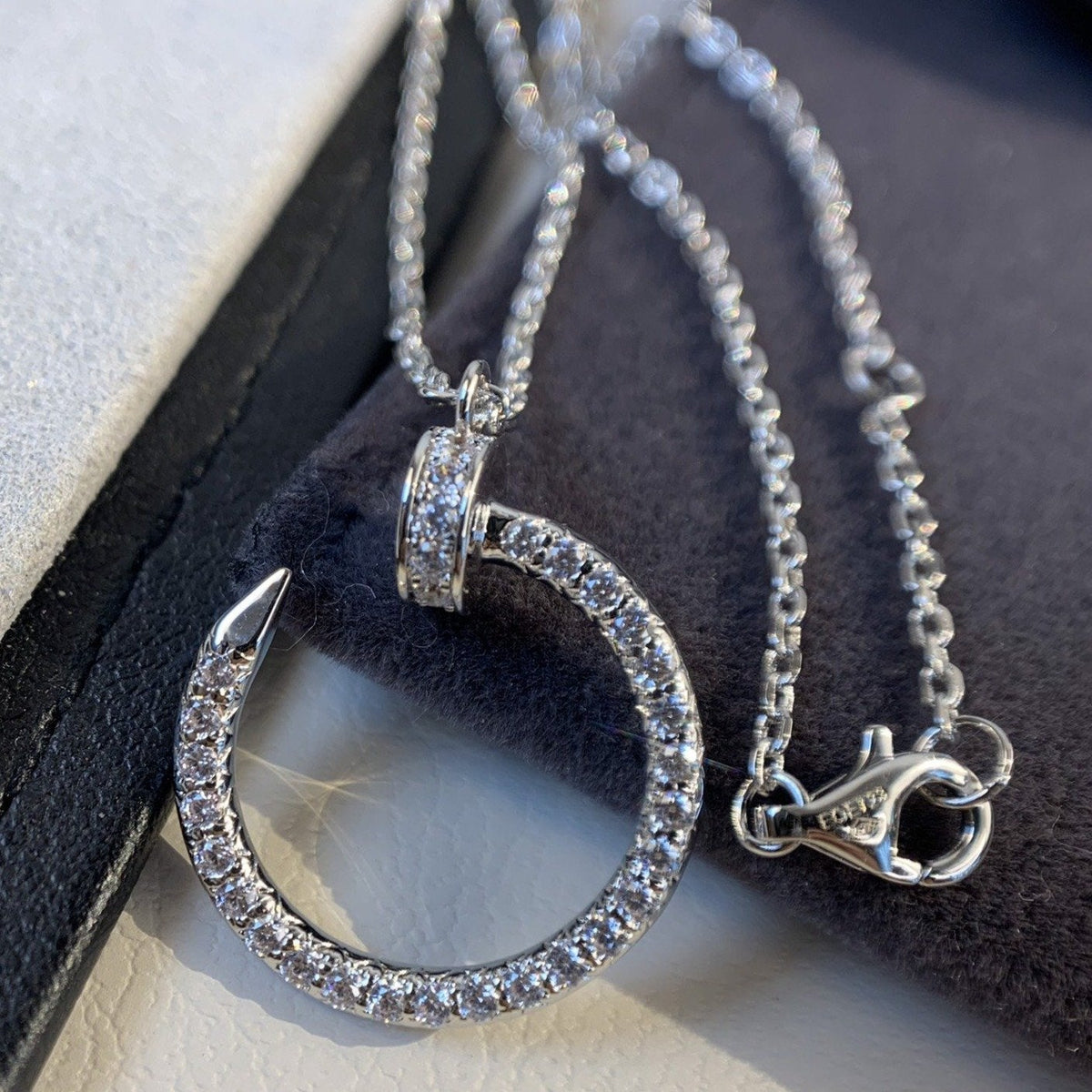 [⭐Spark]JUSTE NECKLACE SILVER DIAMONDS