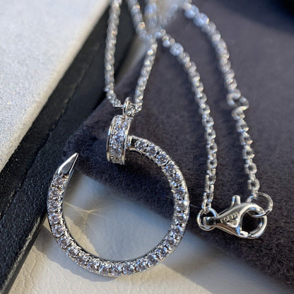 [⭐Spark]JUSTE NECKLACE SILVER DIAMONDS