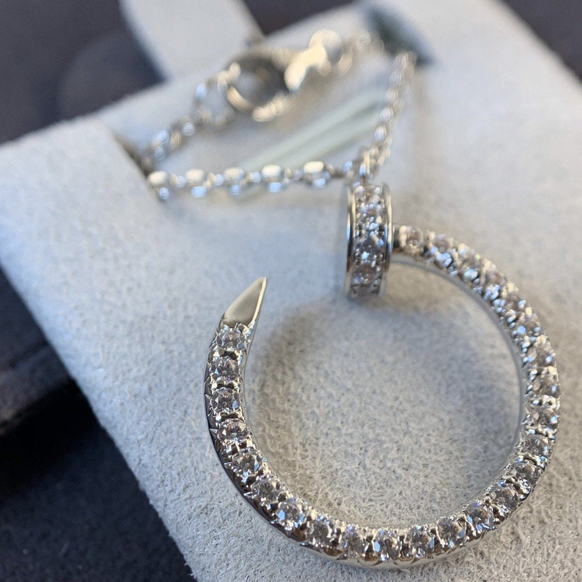 [⭐Spark]JUSTE NECKLACE SILVER DIAMONDS