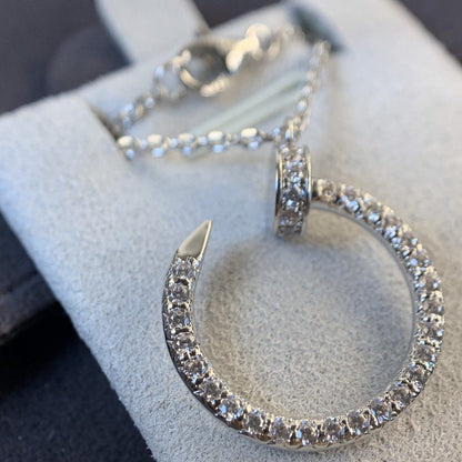 [⭐Spark]JUSTE NECKLACE SILVER DIAMONDS