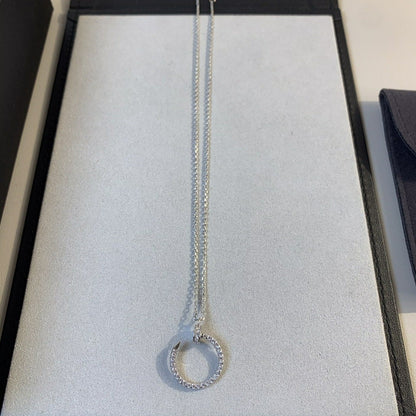 [⭐Spark]JUSTE NECKLACE SILVER DIAMONDS