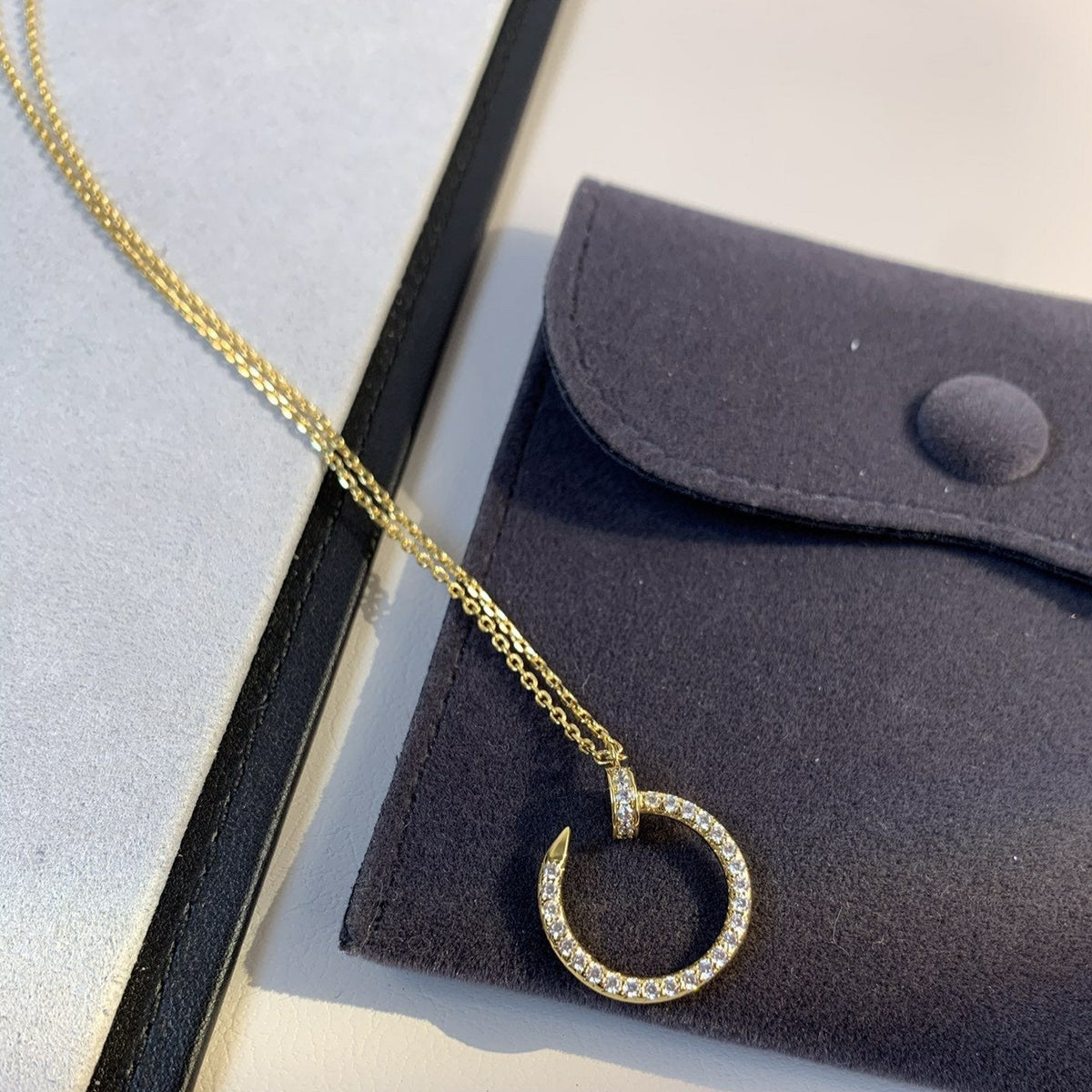 [⭐Spark]JUSTE NECKLACE GOLD DIAMONDS