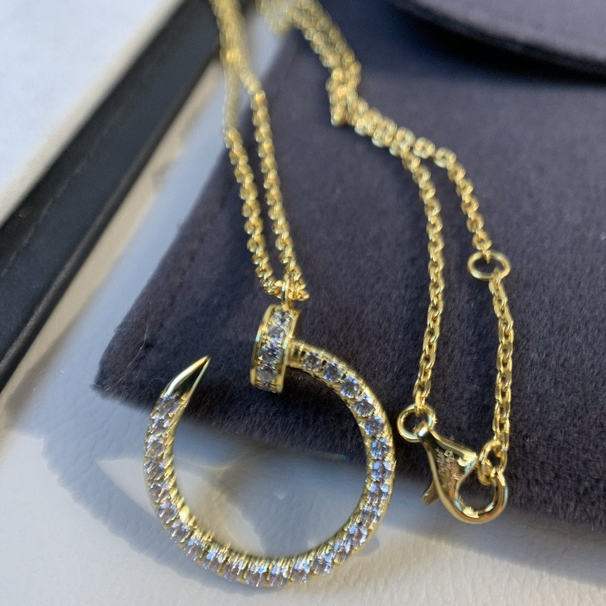 [⭐Spark]JUSTE NECKLACE GOLD DIAMONDS