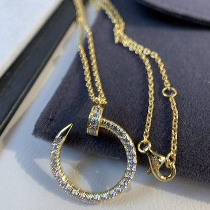 [⭐Spark]JUSTE NECKLACE GOLD DIAMONDS