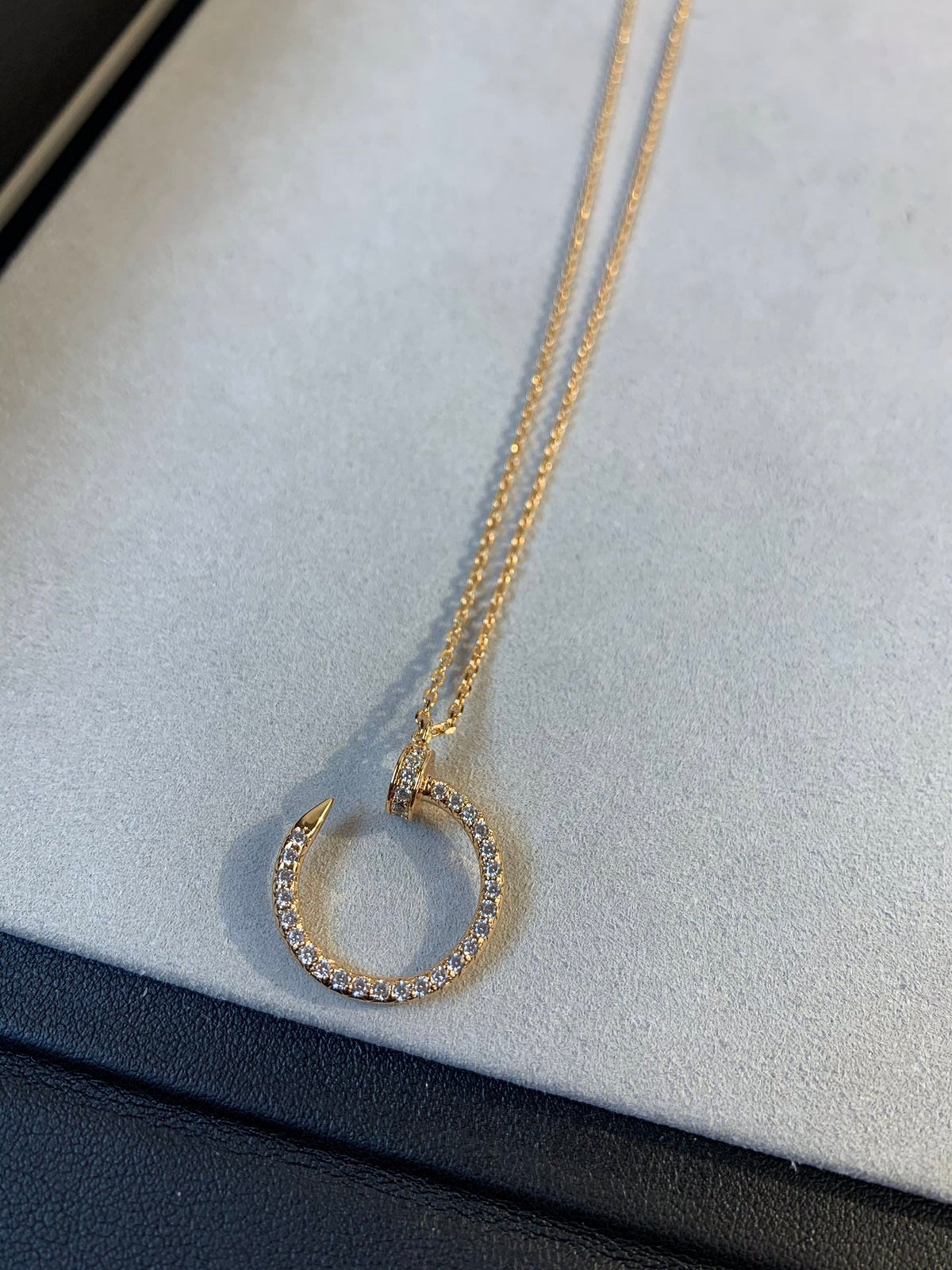 [⭐Spark]JUSTE NECKLACE PINK GOLD DIAMONDS