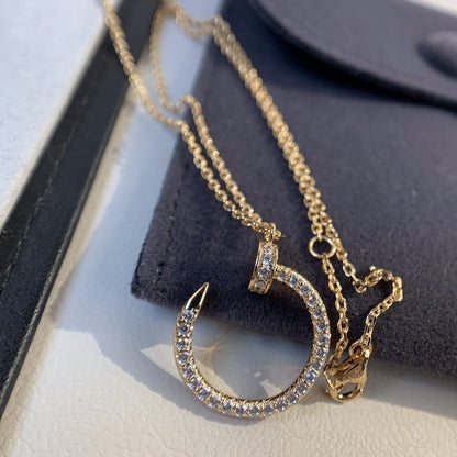 [⭐Spark]JUSTE NECKLACE PINK GOLD DIAMONDS