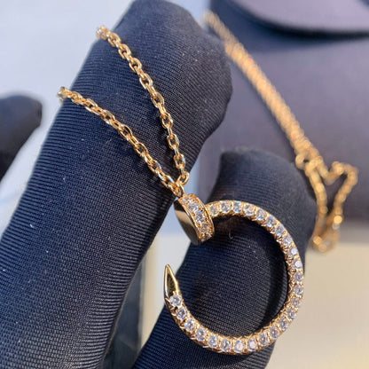 [⭐Spark]JUSTE NECKLACE PINK GOLD DIAMONDS