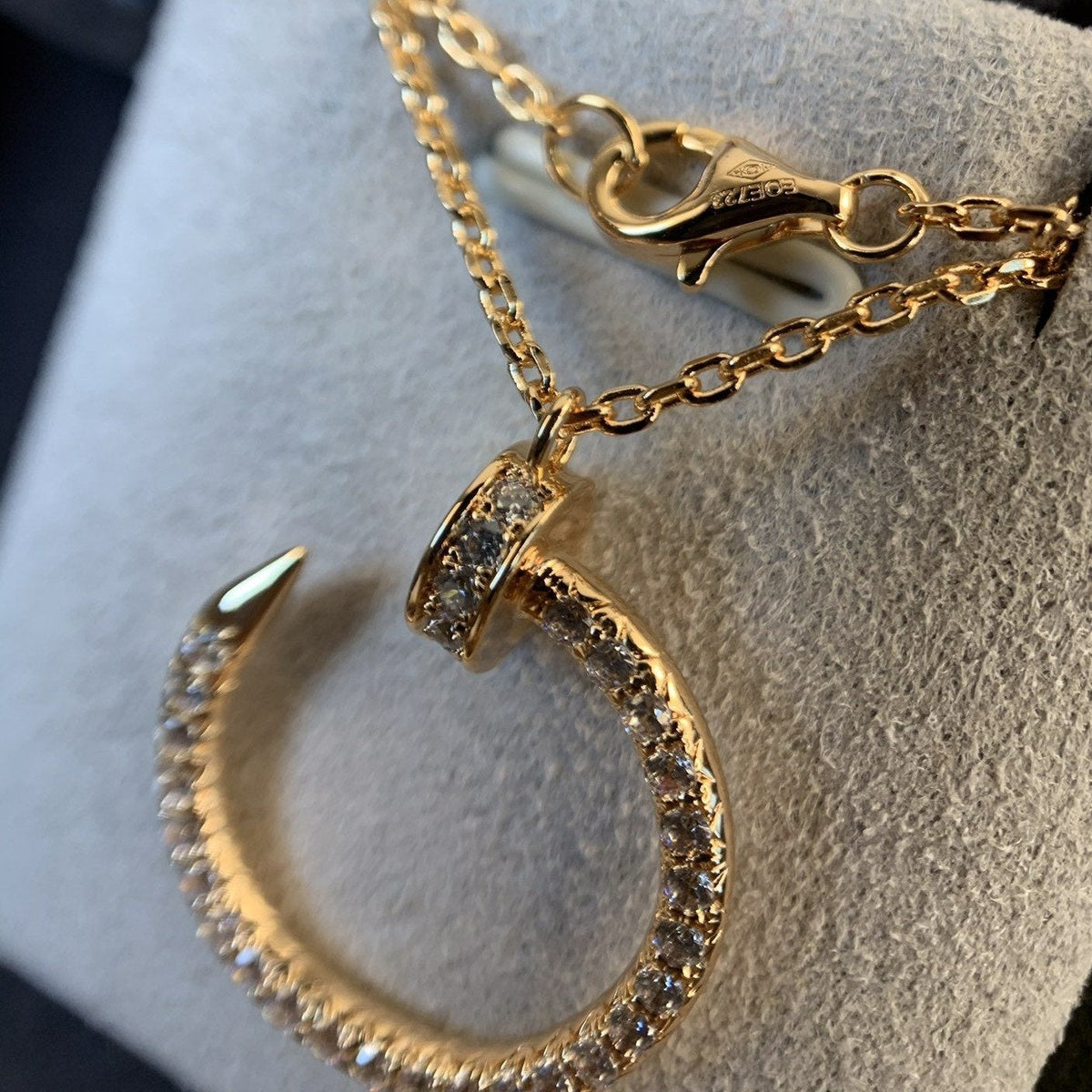 [⭐Spark]JUSTE NECKLACE PINK GOLD DIAMONDS