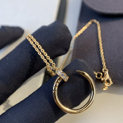 [⭐Spark]JUSTE NECKLACE PINK GOLD DIAMONDS