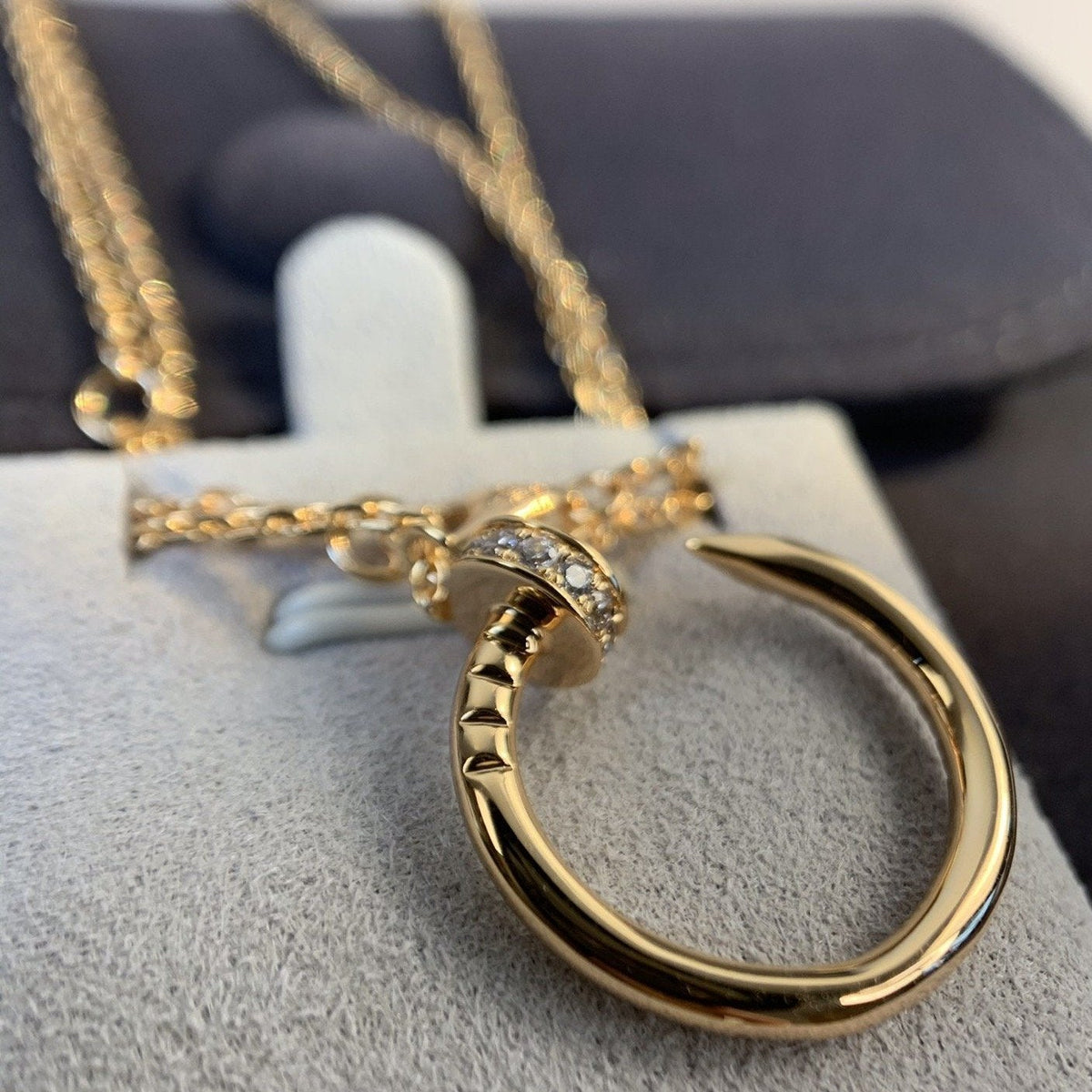 [⭐Spark]JUSTE NECKLACE PINK GOLD DIAMONDS