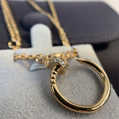 [⭐Spark]JUSTE NECKLACE PINK GOLD DIAMONDS