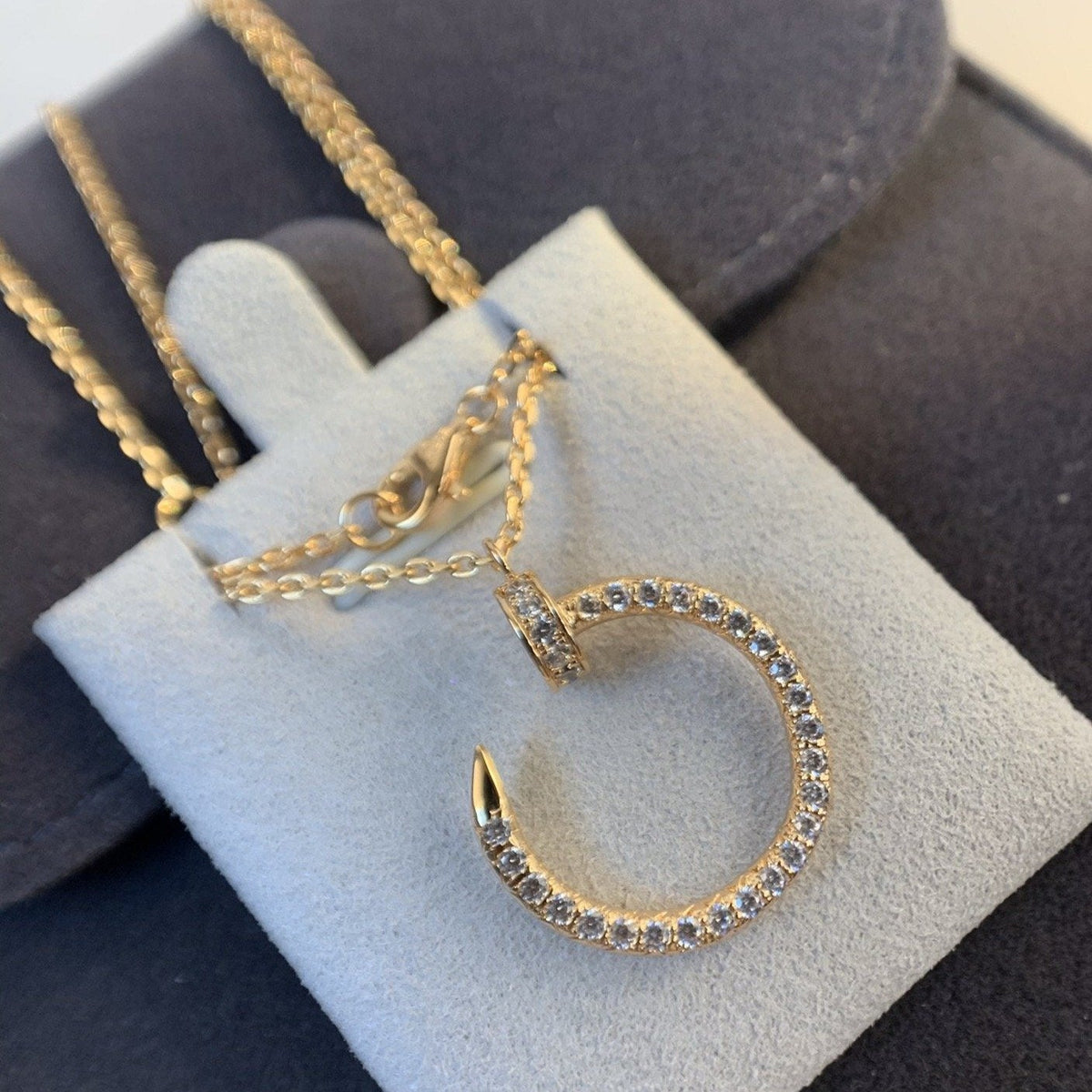 [⭐Spark]JUSTE NECKLACE PINK GOLD DIAMONDS