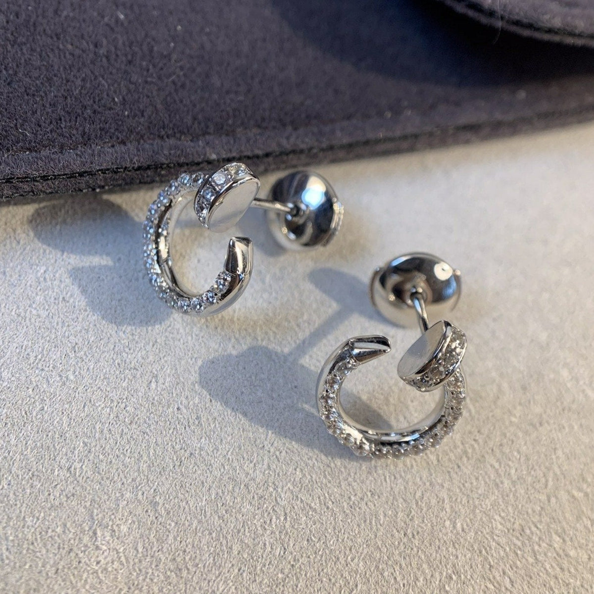[⭐Spark]JUSTE EARRINGS SILVER DIAMONDS