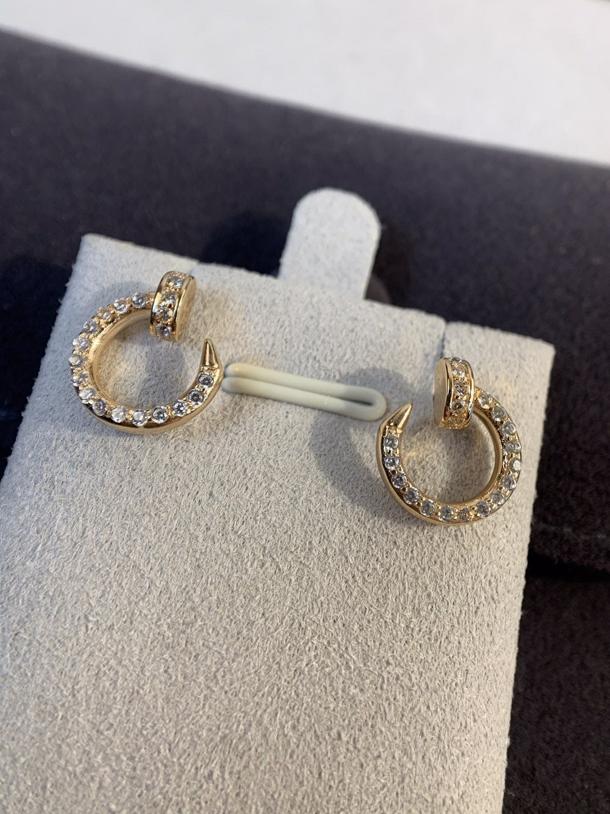 [⭐Spark]JUSTE EARRINGS GOLD DIAMONDS