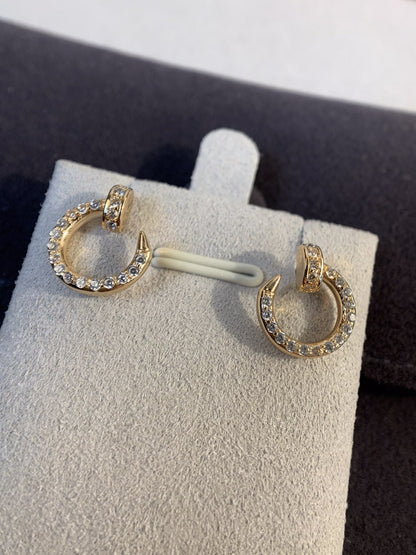 [⭐Spark]JUSTE EARRINGS GOLD DIAMONDS